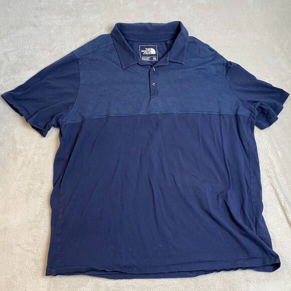 The North Face Men's Polo Shirt Size XXL Short Sleeve Navy Gorpcore Casual - Picture 10 of 11